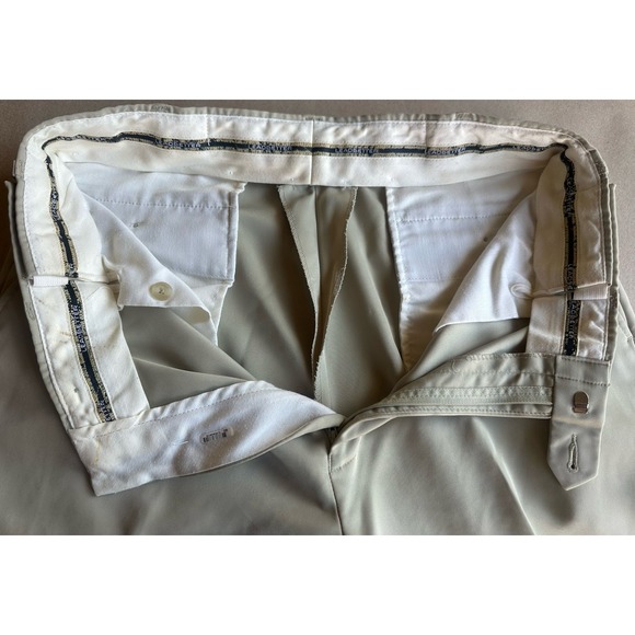 Jos A Bank Leadbetter Golf Pants Flat Front 36 X 29 Champagne Khaki Polyester - Picture 4 of 6